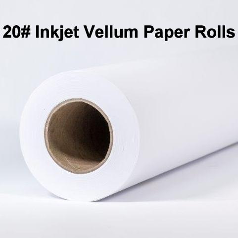 Inkjet Vellum Rolls, 20#