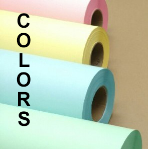 Wide Format Colored Paper Rolls (3" Cores)