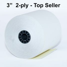 3" x 95' 2-ply (White/Canary) Rolls (50 rolls) 