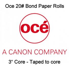 11" x 500' 20# Oce Brand Bond, 3" core, 4 rolls/case - Taped to core