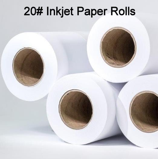 20 lb Bond Plotter Paper Rolls (2" Cores)