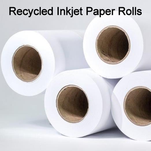 Recycled Inkjet Paper Rolls  (2" cores)