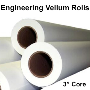 Engineering Transparent Vellum Rolls (3" Cores)