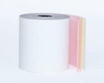 3" x 65' 3-ply (White/Canary/Pink) Paper Rolls, 3-ply